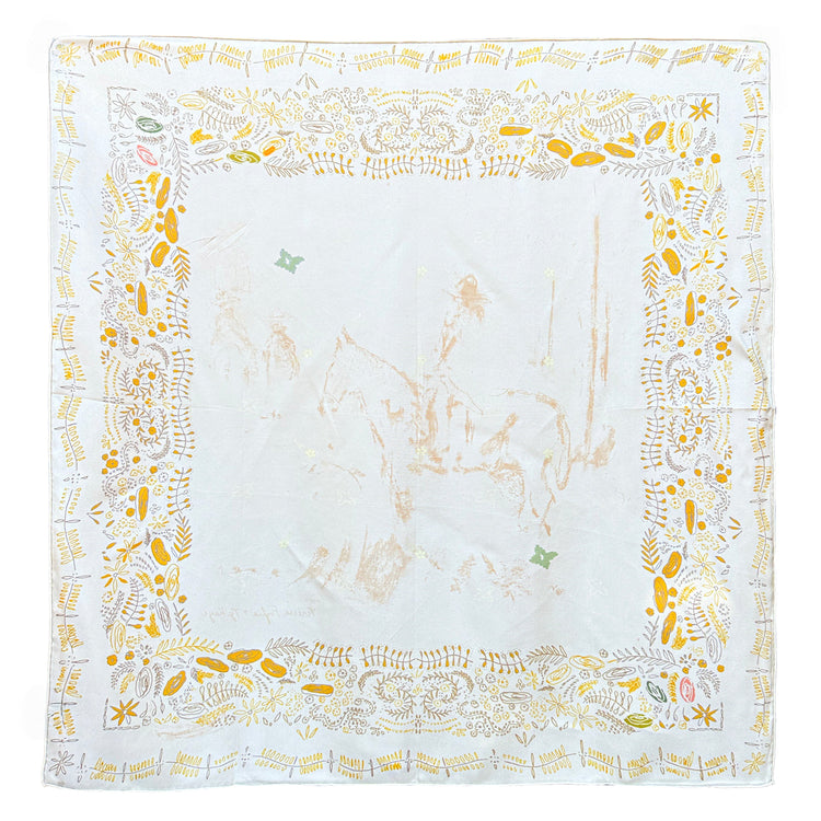 Floral Western Silk Scarf